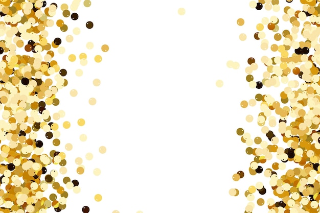 Vector gold sequins isolated on white background gold confetti