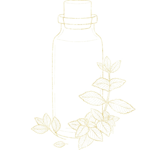 ベクトル ゴールドシャイニングペイントステイン手描きイラストブラシストロークペイント飾り飾るボトル瓶