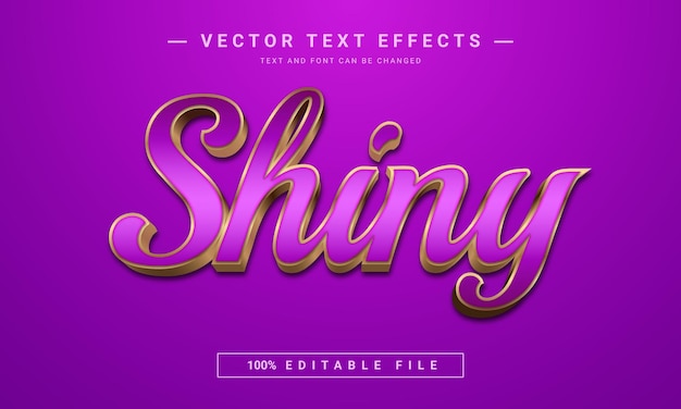 Vector gold shiny 3d text effect