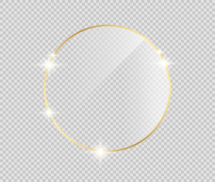 Vector gold shiny glowing frame with shadows isolated on transparent background golden luxury vintage