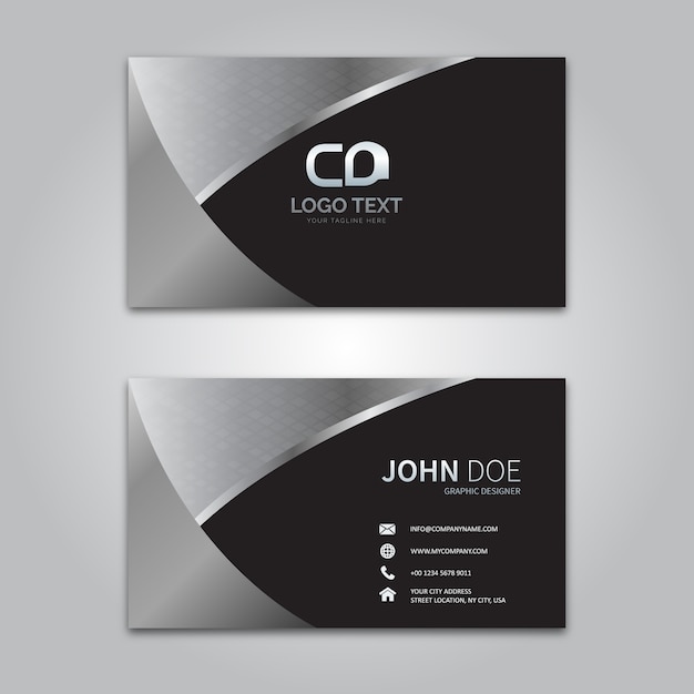 Gold silver business card template