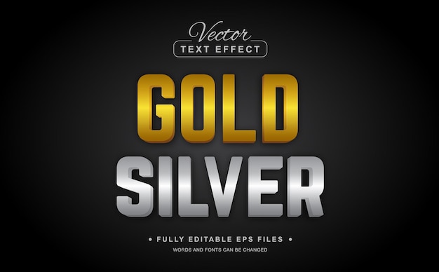 Gold Silver Editable Text Effect