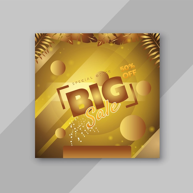 A gold and silver poster for big sale