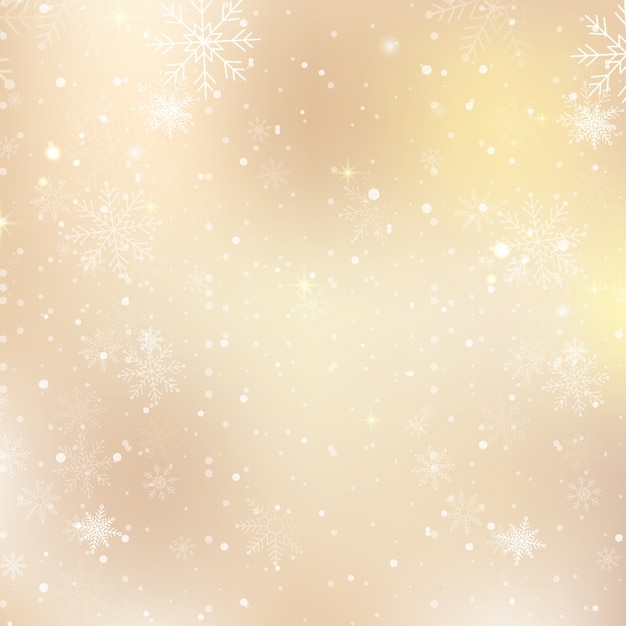 Gold snowflakes background