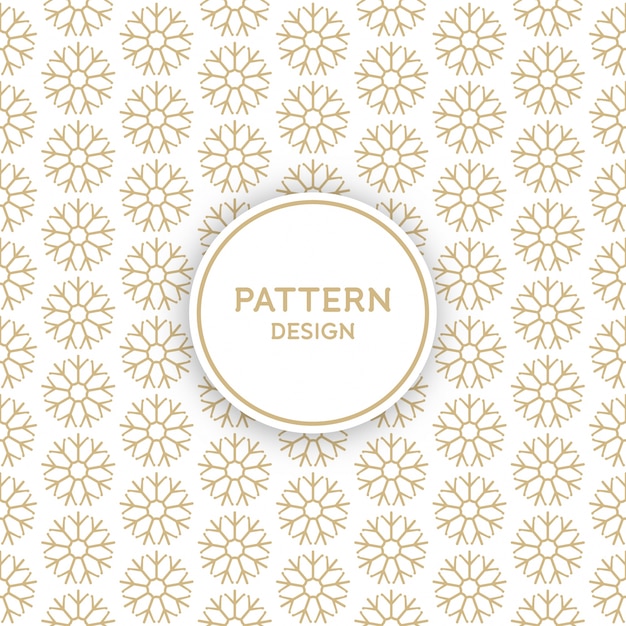 Gold snowflakes pattern