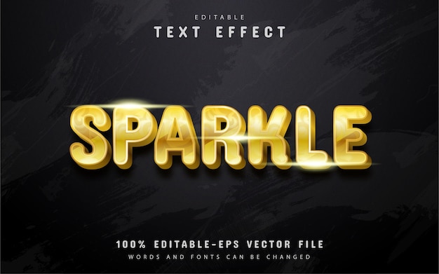 Gold sparkle text effect