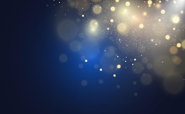 Gold sparkles, helder licht bokeh.