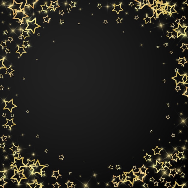 Gold sparkling star confetti