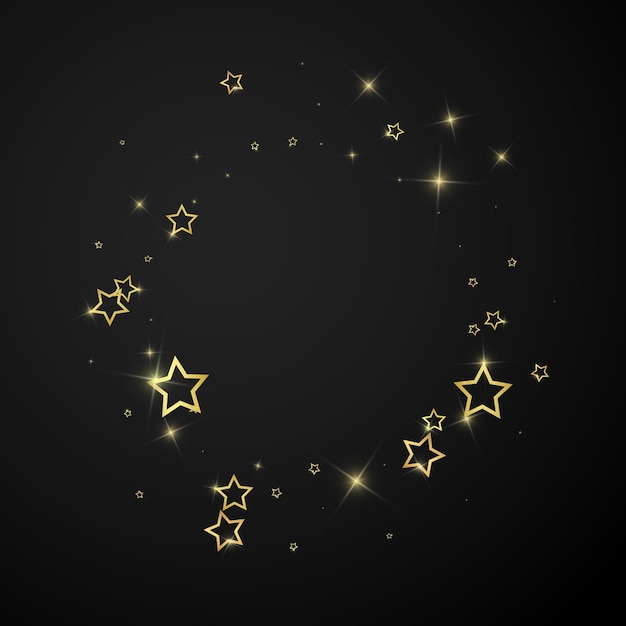 Gold sparkling star confetti