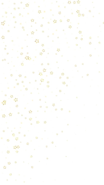 Vettore confetti d'oro con stelle scintillanti