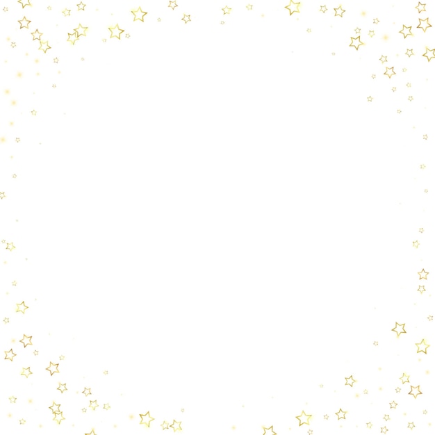 Vector gold sparkling star confetti