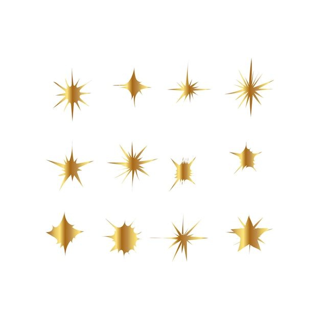 Vector gold sparkling star