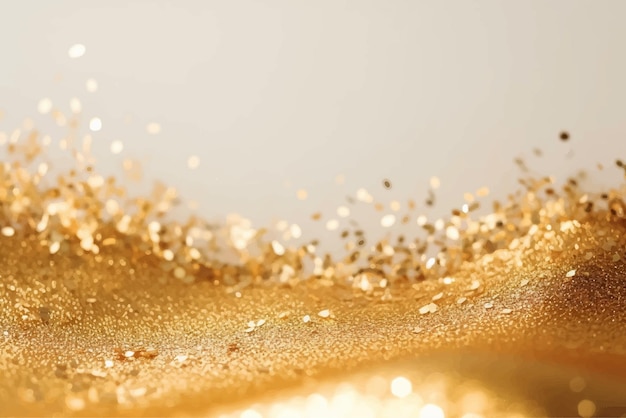 Vector gold sparkling with glitter background