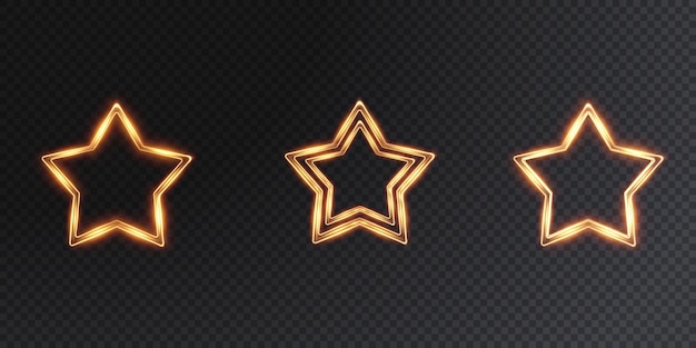 Gold sparks and gold stars sparkle with a special light effect