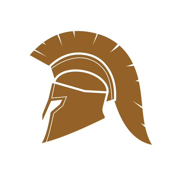 Gold spartan helmet vector design