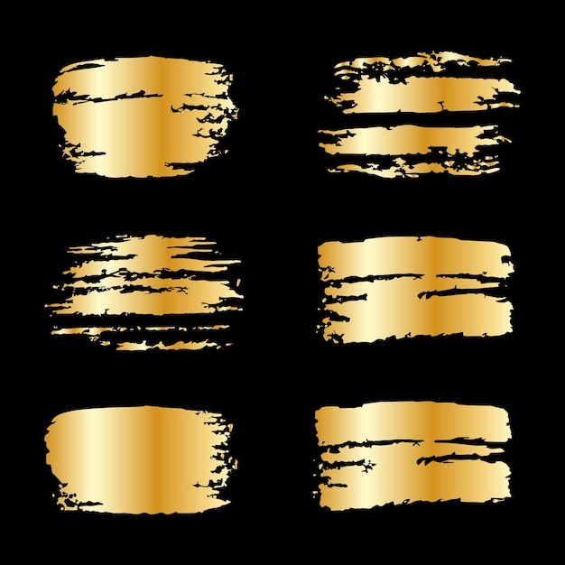 Gold Splash strokes set