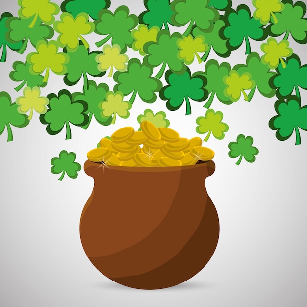 gold st patricks day icon