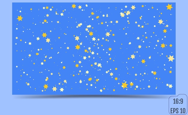 Gold star on blue like gold star confetti image of gold confetti Format 169