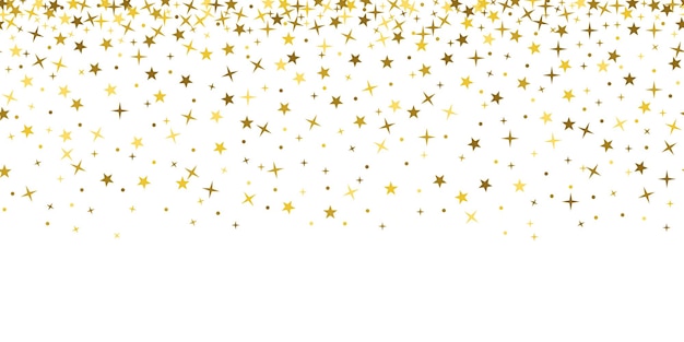 gold star confetti seamless pattern for a birthday party new year or an event