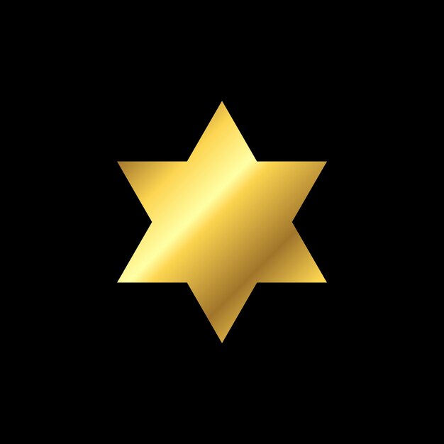 Vector gold star decorative icon vector template