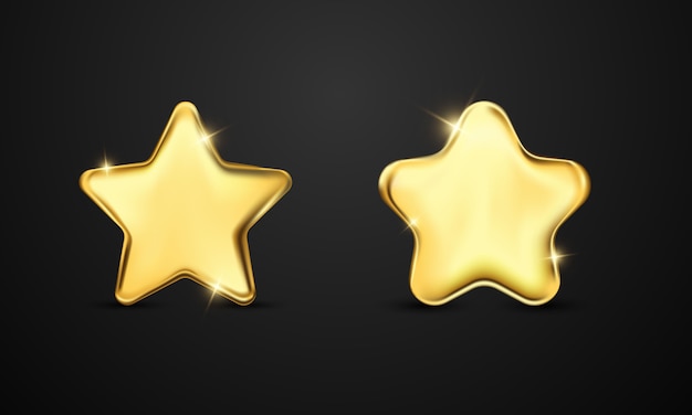 Vector gold star  illustration