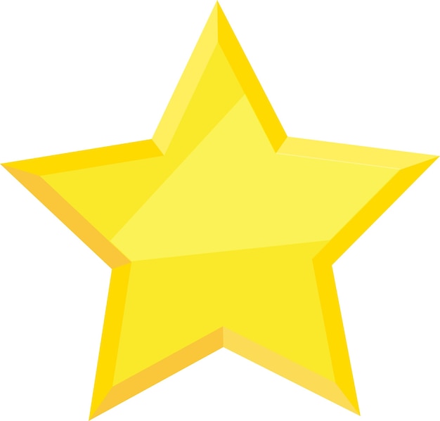 Gold star ISOLATED ON WHITE BACKROUND