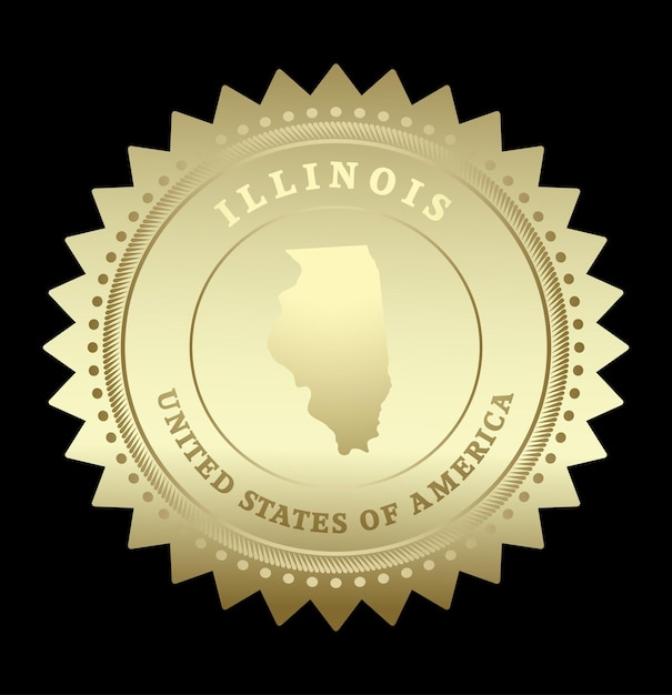 Gold star label Illinois