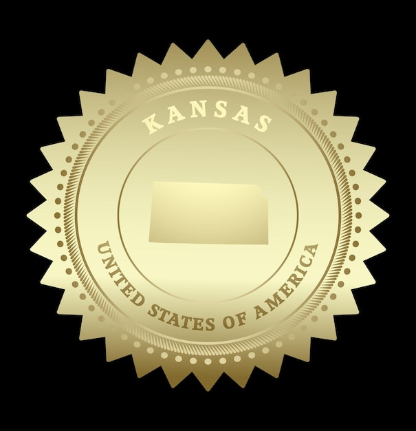 Gold star label Kansas