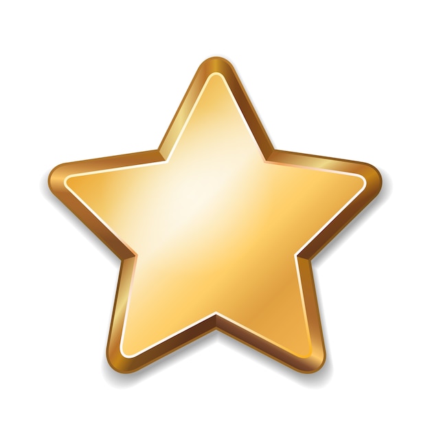 Vector gold star low bevel