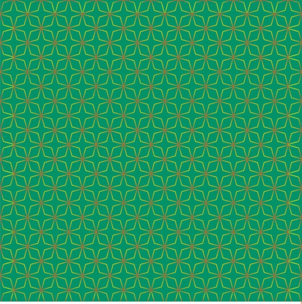 Gold star pattern illustration on green background perfect for Ramadan