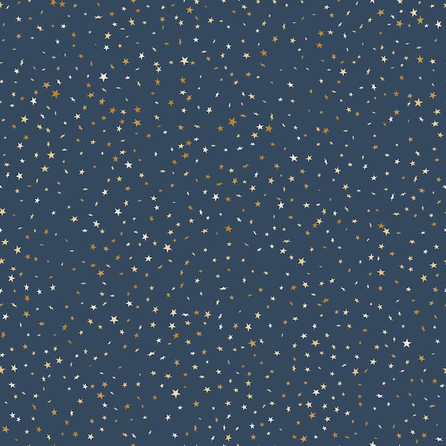 Gold star seamless pattern. Vector design. eps10