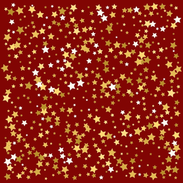 Stelle d'oro celebrazione dei coriandoli decorazione astratta dorata in caduta per festa di compleanno, anniversario o evento festivo decorazioni per festival illustrazione vettoriale