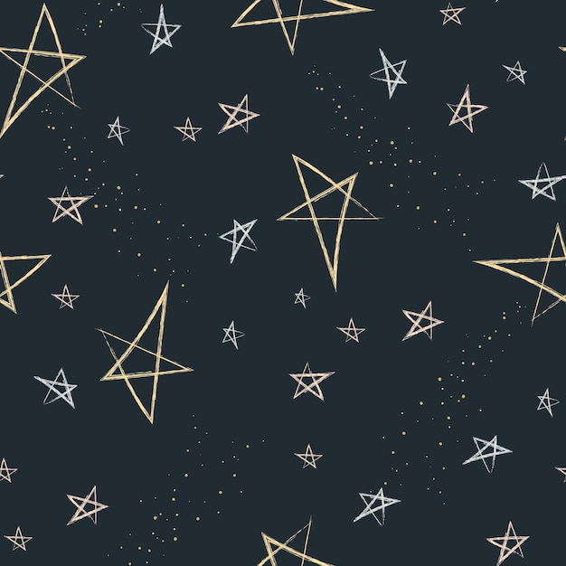 Gold stars on a dark background