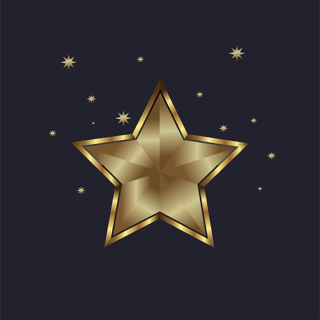 2 つのシルバー、ベクトル ゴールド スターのロゴとゴールドの星。星のシンボル アイコン ベクトル テンプレート。
