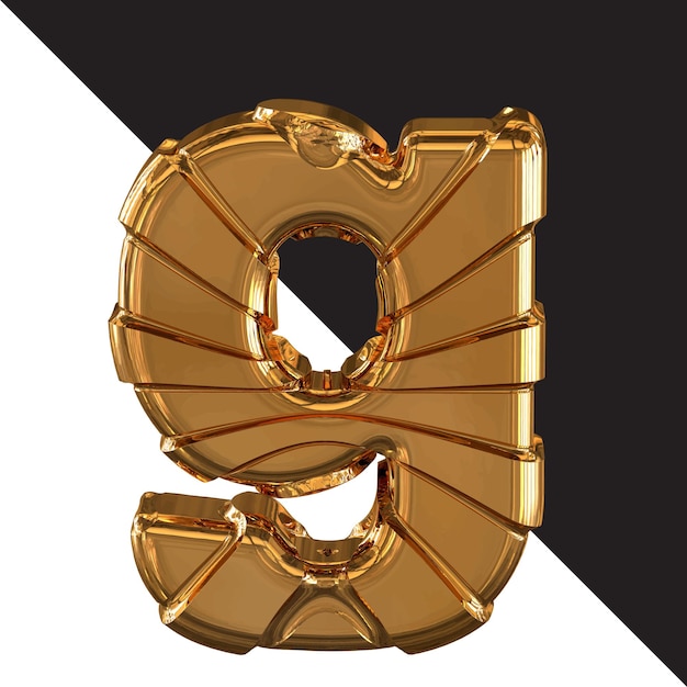 Simbolo in oro con cinture in oro lettera g
