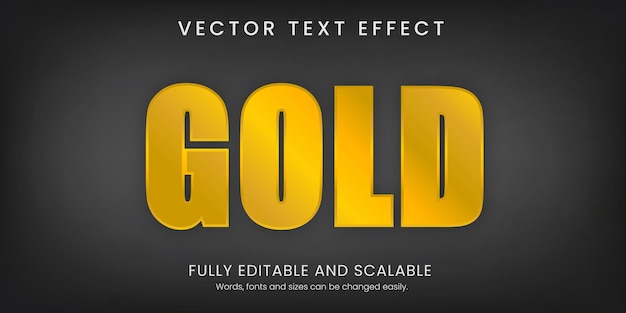 Gold Text Effect 3D style gold color Gradient