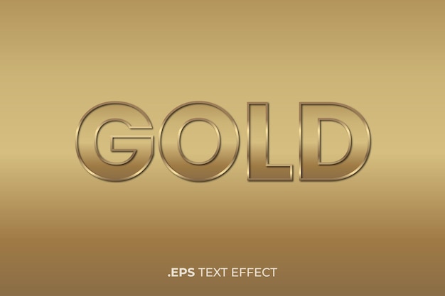 Vector gold text effect design template