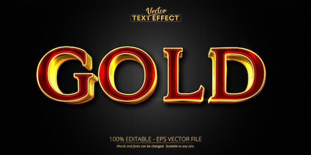 Gold text effect editable shiny luxury text style