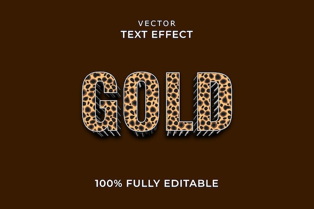 Gold text effect eps
