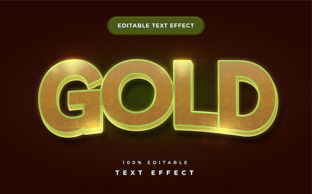 Gold text effect for illustrator