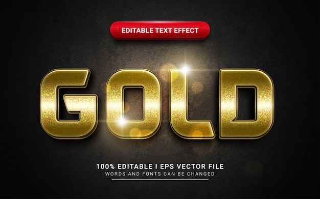 Gold text effect