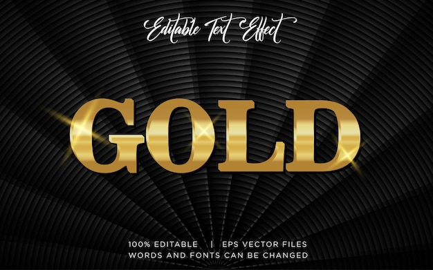 Gold text effect