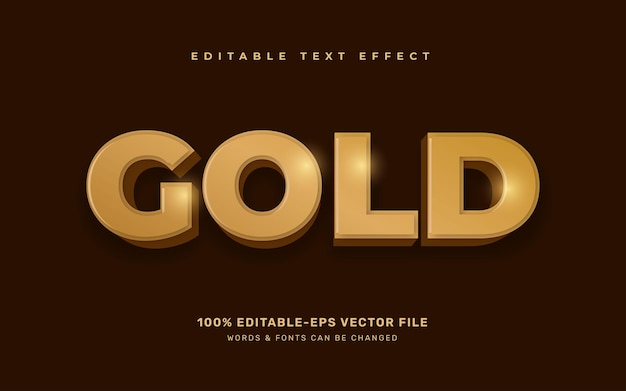 Gold text effect