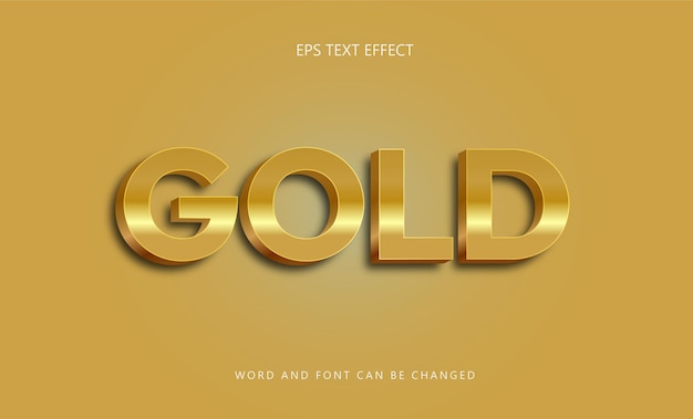 Gold text effect