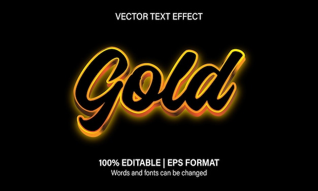 Gold text effect