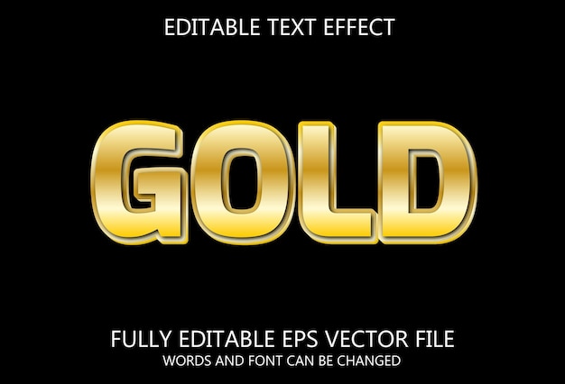 Gold text effect