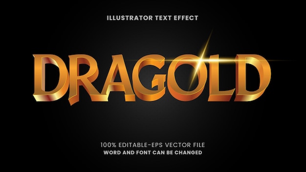 Gold text, shiny golden style editable text effect