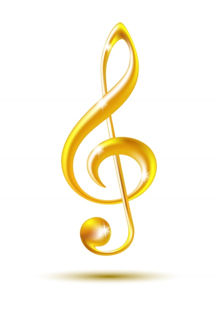 Gold treble clef