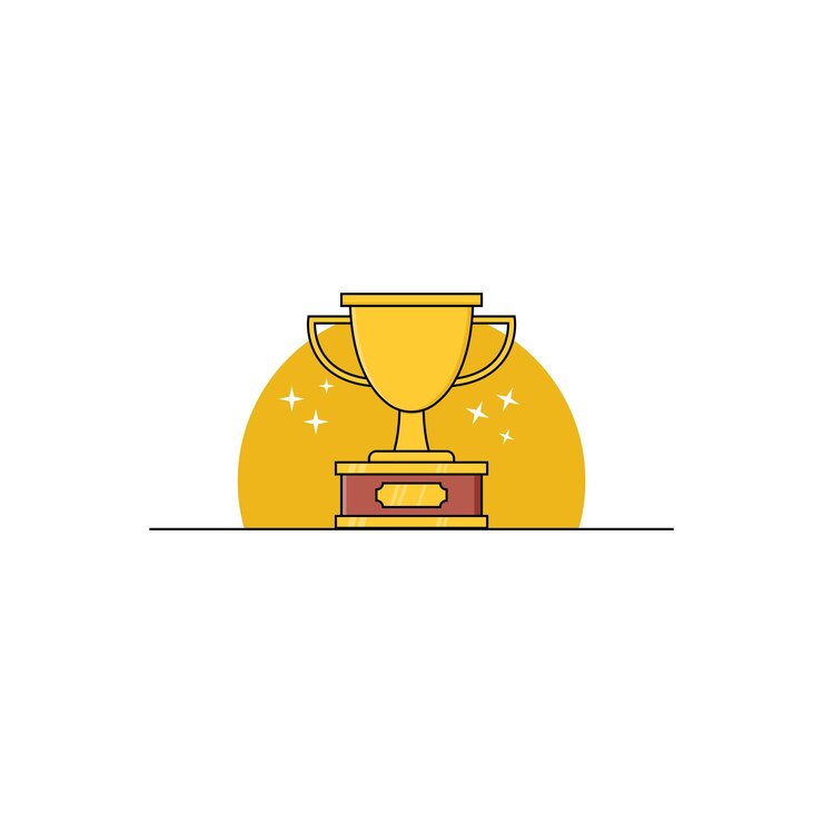 Premium Vector | Gold trophy vector design template