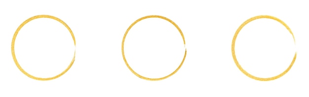 Gold vector glitter circle frame